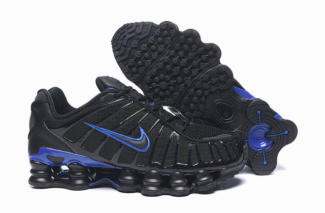 Nike Shox TL Black Men's Shoes Black Blue-17
